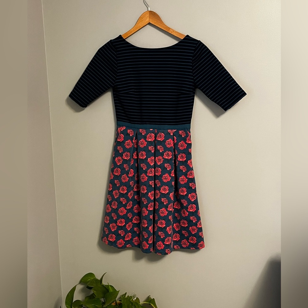 Floral and striped dress